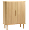 Unique Furniture A/S Cabinet din MDF si furnir, cu 2 usi, Cavo Stejar, l90xA40xH113 cm