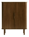 Unique Furniture A/S Cabinet din MDF si furnir, cu 2 usi, Cavo Stejar Smoked, l90xA40xH113 cm