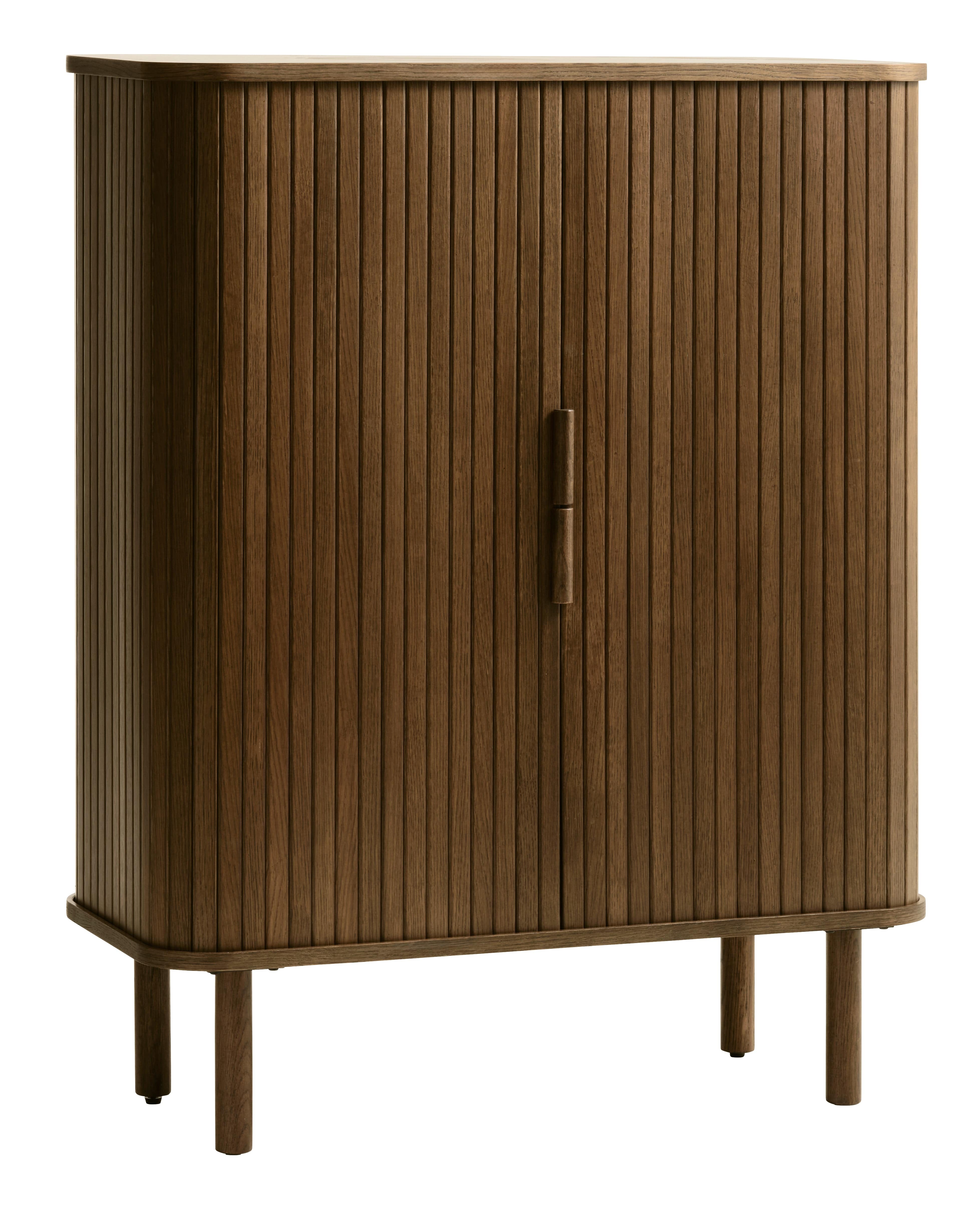 Unique Furniture A/S Cabinet din MDF si furnir, cu 2 usi, Cavo Stejar Smoked, l90xA40xH113 cm