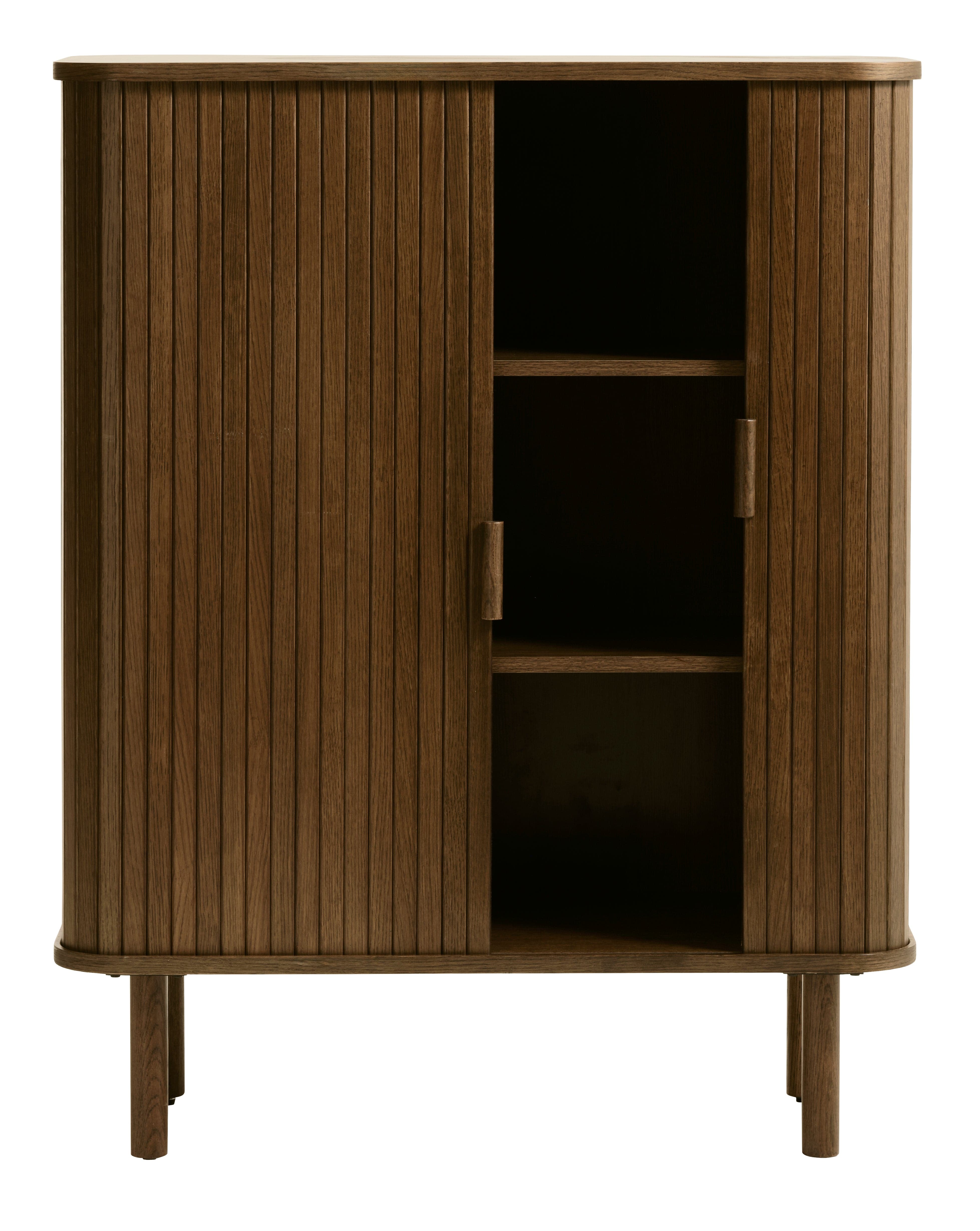 Unique Furniture A/S Cabinet din MDF si furnir, cu 2 usi, Cavo Stejar Smoked, l90xA40xH113 cm