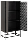 Actona Cabinet din metal, cu 2 usi, Newcastle Negru, l80xA40xH160 cm