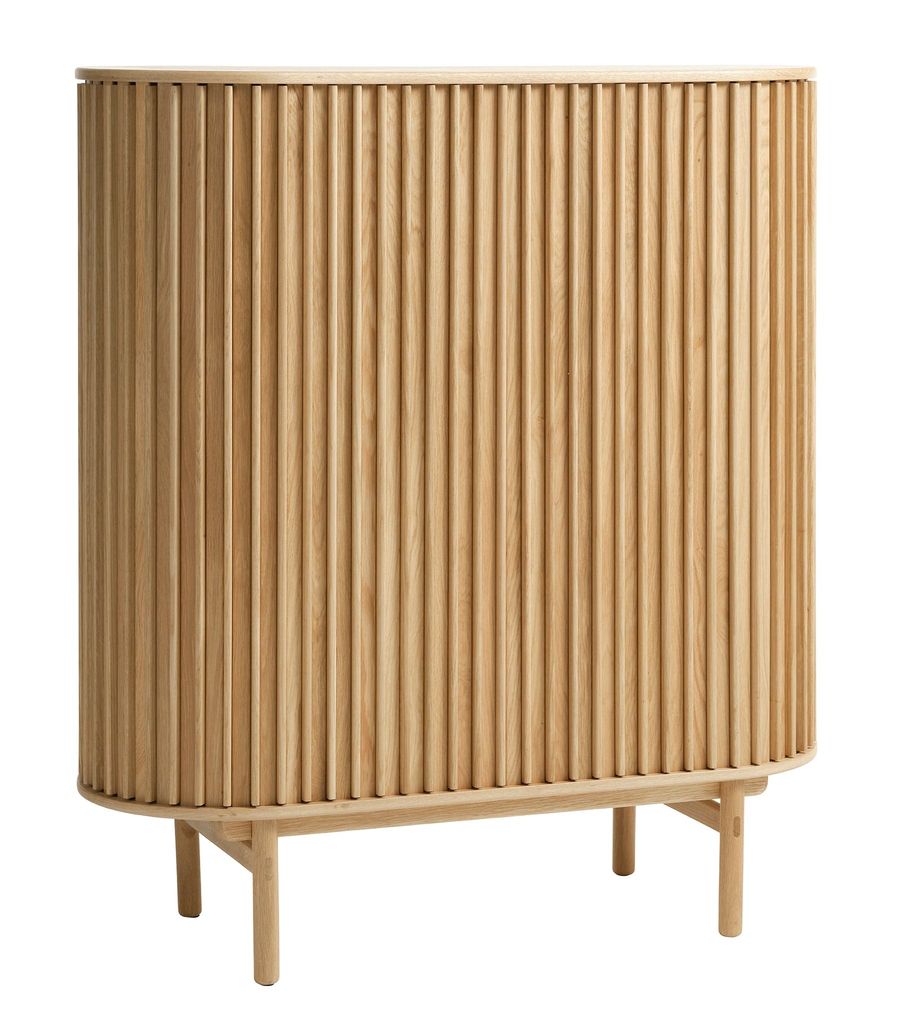 Unique Furniture A/S Cabinet din pal si furnir, cu 1 sertare si 2 usi, Carno Stejar, l110xA45xH125 cm