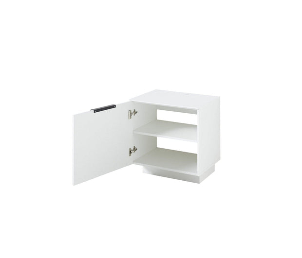 Cabinet din pal si MDF cu 1 usa, Madeline Alb, l60xA44xH61 cm - SomProduct Romania