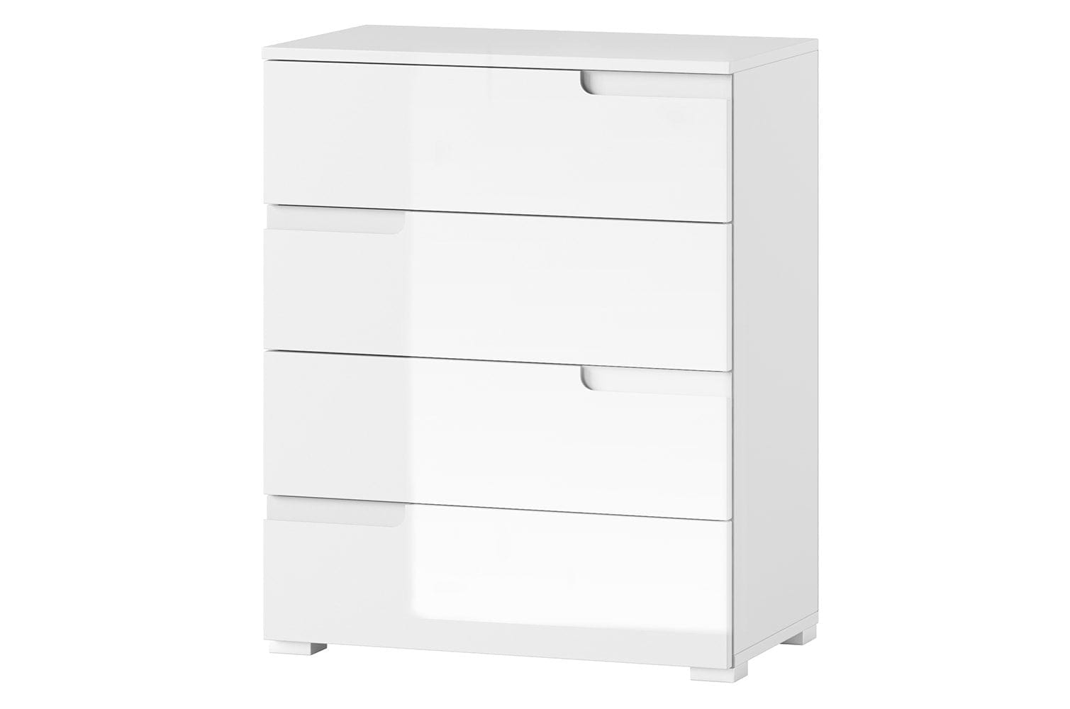 Szynaka Cabinet din pal si MDF cu 4 sertare Large Gabrielle 4 Alb, l65xA40xH80 cm