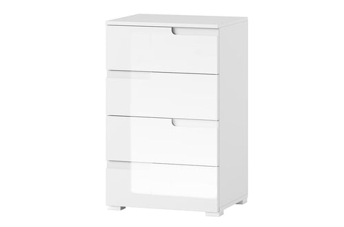 Szynaka Cabinet din pal si MDF cu 4 sertare Small Gabrielle 2 Alb, l50xA40xH80 cm