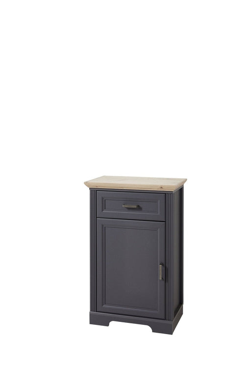 Innostyle Cabinet hol din MDF, cu 1 usa si 1 sertar, Jessie Grafit, l65xA41xH102 cm