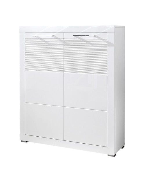 Innostyle Cabinet hol din MDF cu 2 usi, Lifence Alb, l92xA37xH111 cm