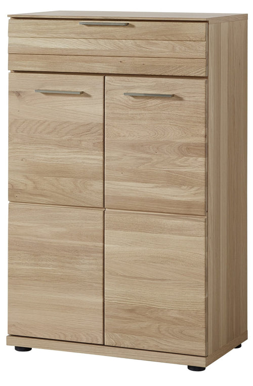 Cabinet hol din pal si MDF, cu 2 usi si 1 sertar, Archi Natur, l65xA40xH100 cm - SomProduct Romania