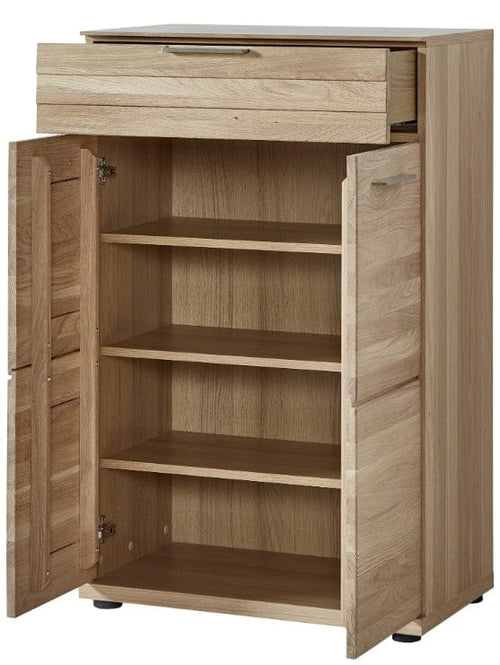 Cabinet hol din pal si MDF, cu 2 usi si 1 sertar, Archi Natur, l65xA40xH100 cm (1)