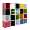 Bizzotto Cabinet modular din MDF, cu 1 usa, Composite Albastru Inchis / Alb, l35xA29,2xH35 cm
