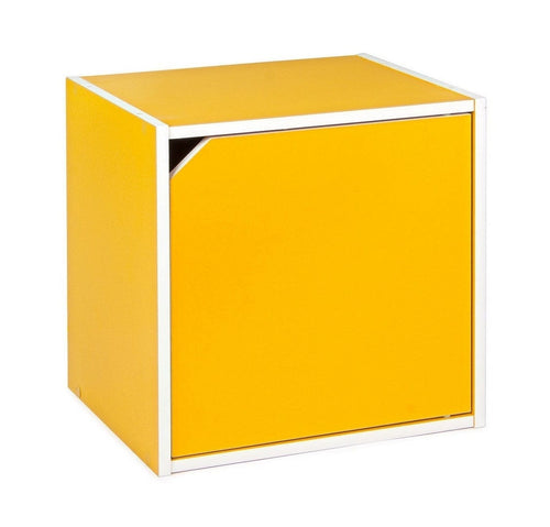 Bizzotto Cabinet modular din MDF, cu 1 usa, Composite Galben / Alb, l35xA29,2xH35 cm