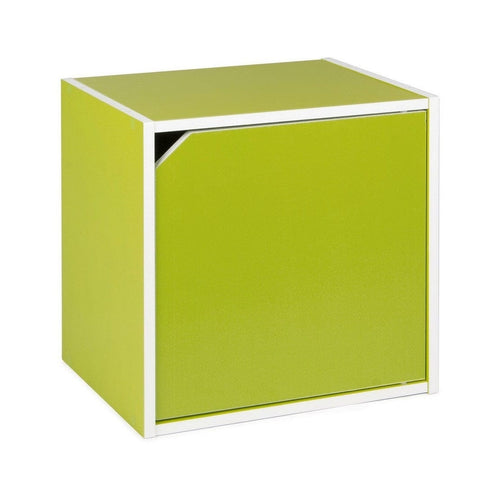 Bizzotto Cabinet modular din MDF, cu 1 usa, Composite Verde / Alb, l35xA29,2xH35 cm