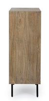 Bizzotto Cabinet din lemn de mango si metal, cu 4 usi, Darsey Natural, l92xA40xH110 cm