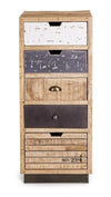 Bizzotto Cabinet din lemn de mango si metal, cu 5 sertare Tudor Natural, l45xA35xH110 cm