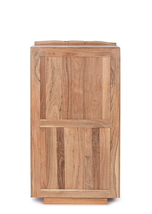 Cabinet din lemn de salcam, cu 5 sertare Aron Natural, l70xA45xH130 cm (3)