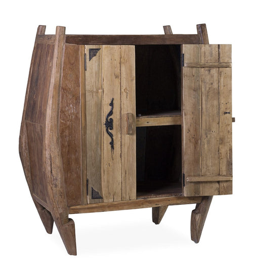 Moycor Cabinet din lemn reciclat, cu 2 usi, Marys Natural, l100xA47xH125 cm