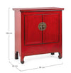 Bizzotto Cabinet din lemn reciclat de ulm, cu 2 usi Jinan Rosu Antichizat, l89xA42xH100 cm