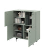 Cabinet din pal cu 4 usi, Colours CS 01 Sage Mat / Negru, l105xA41xH127 cm (3)