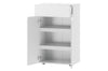 Cabinet hol din pal si MDF, cu 1 sertar si 2 usi, Lucca 07 Alb, l62xA38xH102 cm (2)