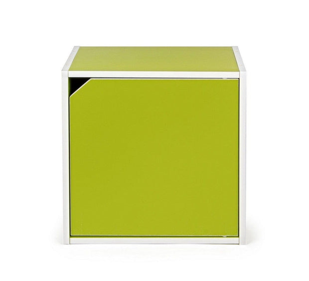 Cabinet modular din MDF, cu 1 usa, Composite Verde / Alb, l35xA29,2xH35 cm (4)