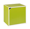 Cabinet modular din MDF, cu 1 usa, Composite Verde / Alb, l35xA29,2xH35 cm