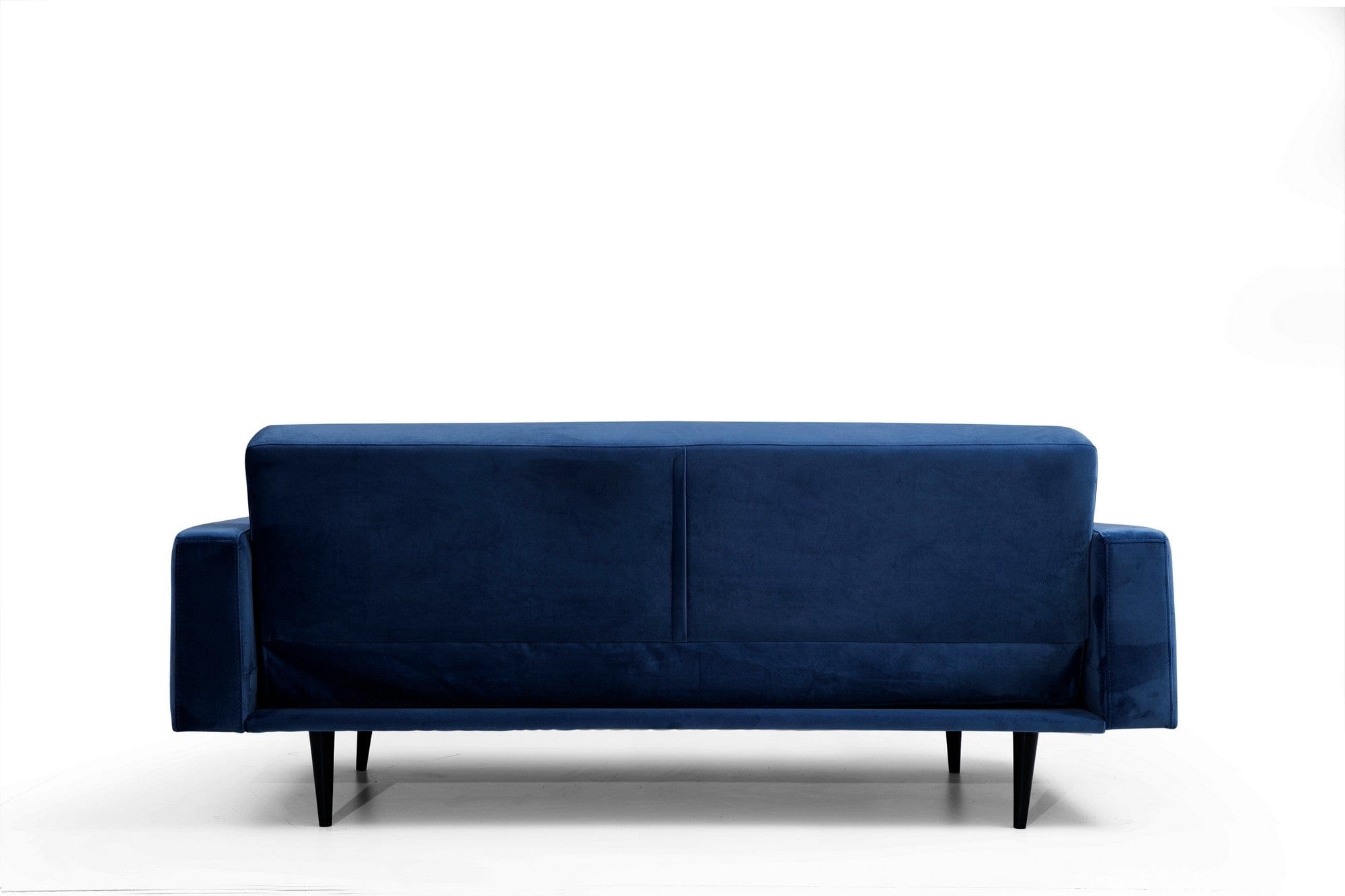 Canapea Derry Velvet Bleumarin Extensibila, cu Spuma Poliuretanica, 3 Locuri, Suprafata de Dormit 173x104 cm, tapitata cu Stofa Easy Clean, Perne Incluse, l205xA88xH80 cm (4)