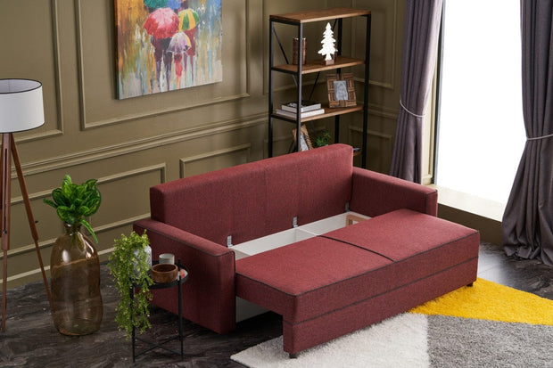 Canapea extensibila 3 locuri, Ece Bordeaux, l215xA90xH88 cm (3)