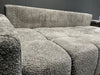 Puszman Canapea Extensibila, 3 Locuri, Lada de Depozitare, tapitata cu stofa boucle, Perne Incluse, Corona Gri Inchis, l259xA109xH91 cm