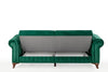 Canapea Extensibila, 3 Locuri, Lada de Depozitare, tapitata cu stofa, Pedesa Velvet Verde, l235xA90xH85 cm (3)