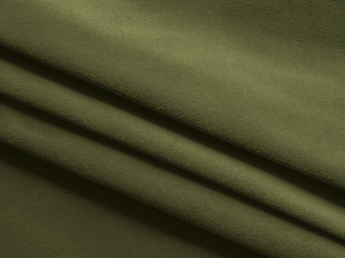 Makamii Canapea Extensibila, 3 locuri, Tapitata cu Stofa, Kaila Velvet 3SF-C23 Verde Olive / Negru, l242xA100xH91 cm