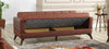 Serhat Canapea extensibila cu lada de depozitare, tapitata cu stofa 3 locuri Los Angeles Gri K2, l220xA84xH86 cm