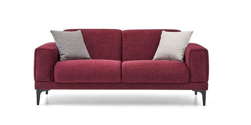 Dogtas Canapea extensibila tapitata cu stofa, 2 locuri, Nova Velvet Burgundy, l189xA88xH76 cm