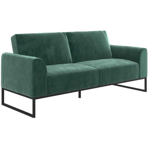 Dorel Home Canapea extensibila tapitata cu stofa, 3 locuri Adley Velvet Verde / Negru, l217xA89xH84 cm