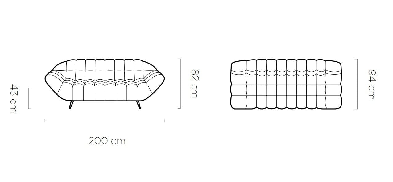 Canapea Fixa, 2 Locuri, Gapos II, l200xA94xH82 cm (5)