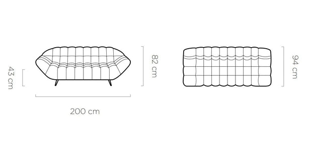 Canapea Fixa, 2 Locuri, Gapos II, l200xA94xH82 cm (5)