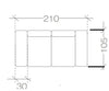 Canapea Fixa cu 2 locuri, Zeustron, l210xA105xH70 cm (7)