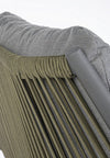 Bizzotto Canapea fixa pentru gradina / terasa, din aluminiu, cu perne detasabile, 2 locuri, Aloha Gri / Antracit, l144,5xA80xH86 cm