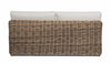 Bizzotto Canapea fixa pentru gradina / terasa, din aluminiu si fibre sintetice, cu perne detasabile, 2 locuri, Coraline Gri Deschis / Natural, l163xA98xH79 cm