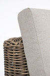 Bizzotto Canapea fixa pentru gradina / terasa, din aluminiu si fibre sintetice, cu perne detasabile, 2 locuri, Coraline Gri Deschis / Natural, l163xA98xH79 cm