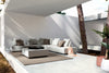 Bizzotto Canapea fixa pentru gradina / terasa, din aluminiu tapitata cu stofa, 2 locuri, Perne Incluse, Piper Bej, l200xA90xH32 cm