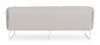 Bizzotto Canapea fixa pentru gradina / terasa, din aluminiu tapitata cu stofa, 3 locuri, Pixel Gri Deschis / Alb, l186xA74xH72 cm