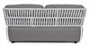 Bizzotto Canapea fixa pentru gradina / terasa, din aluminiu tapitata cu stofa, cu perne detasabile, 2 locuri, Palmer Gri / Alb, l167xA86xH79 cm