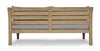 Bizzotto Canapea fixa pentru gradina / terasa, din lemn de tec, 3 locuri, Karuba Grej / Natural, l165xA80xH75 cm