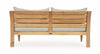 Bizzotto Canapea fixa pentru gradina / terasa, din lemn de tec, 3 locuri, Karuba Gri Deschis / Natural, l165xA80xH75 cm