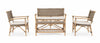 Bizzotto Canapea fixa pentru gradina / terasa, din ratan kubu, cu perna detasabila, 2 locuri, Tarifa Natural, l122,5xA70xH80 cm