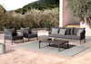 Bizzotto Canapea fixa pentru terasa, din aluminiu si material textil, 3 locuri, Florencia Antracit, l220xA85xH86 cm