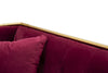 Canapea fixa tapitata cu stofa, 2 locuri Luxury Bordeaux, l153xA78xH79 cm (7)