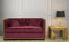Canapea fixa tapitata cu stofa, 2 locuri Luxury Bordeaux, l153xA78xH79 cm (10)