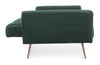 Bizzotto Canapea Johnny Velvet Verde Extensibila cu Spuma Poliuretanica, 3 Locuri, Suprafata de Dormit 180x104 cm, tapitata cu Stofa, l210xA83xH85 cm