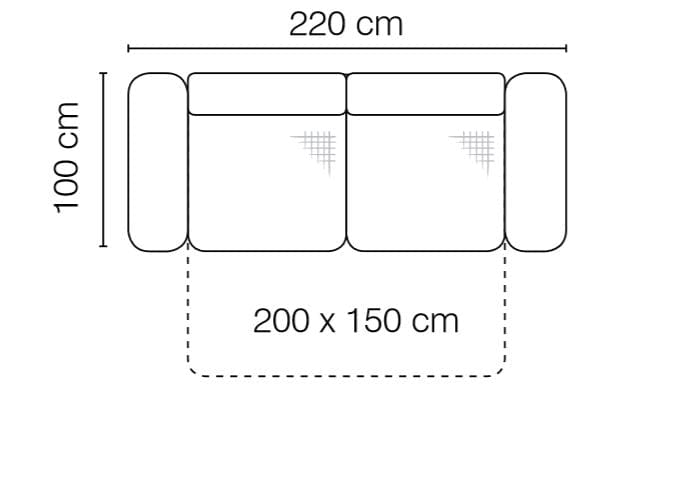 Canapea Paia Extensibila cu Arcuri Ondulate si Spuma Poliuretanica, 3 Locuri, Suprafata de Dormit 200x150 cm, Perne Incluse, l220xA100xH94 cm (5)